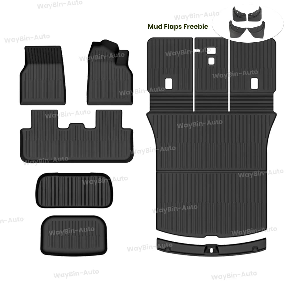 tapis sol antidérapant tpe noir rayures horizontales contemporain voiture pieces incluses