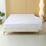 protège matelas gris blanc uni moderne adhésif polyester machine 120x200cm 140x200cm 150x200cm 160x200cm 180x200cm