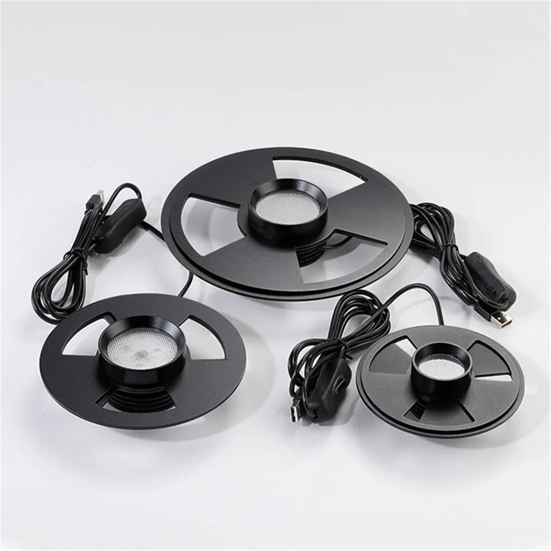 projecteurs led 5w 10w noir modernes cable usb interrupteur timer dim switch D10cm D12cm
