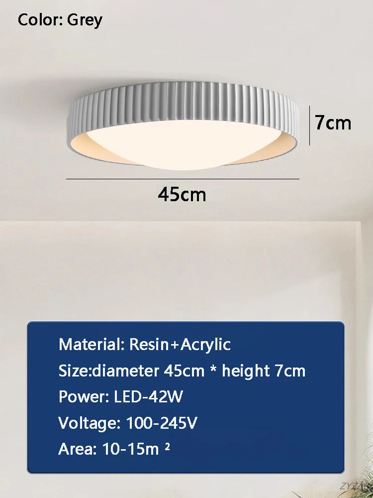 lampe chambre coucher moderne bleu beige rayures verticales éclairage quotidien montée surface led 90
