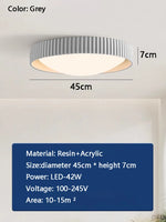 lampe chambre coucher moderne bleu beige rayures verticales éclairage quotidien montée surface led 90