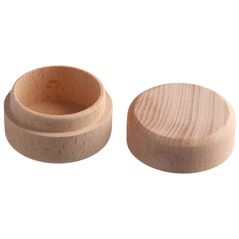 boîte ronde bois naturel simple rustique organisation bijoux décoration vintage table