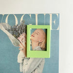 cadres photo magnétiques modernes rose bleu vert orange réfrigerateur maison