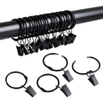 anneaux rideau pince noir métal moderne accessoires drapery clips volets polonais 12 piècesUnmountableContentError: It