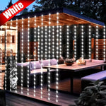 rideau lumineux led blanc multicolore moderne clips fixation modes éclairageextérieur ip55