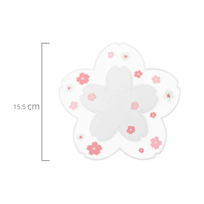 serviettes table rose fleurs blanches moderne non glissantes adhésives décoration intérieure 16cm