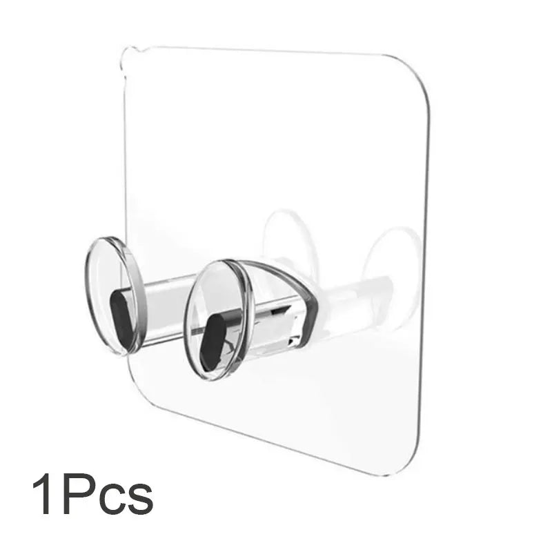 porte câbles porte clés adhésifs transparents modernes salle bains rangement sans perforation PVC