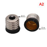 adapteur lampe e17 e14 argenté noir moderne brillant métal base đèn
