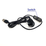 lampe led noire moderne interrupteur câble usb vis fixations 5v 3w led