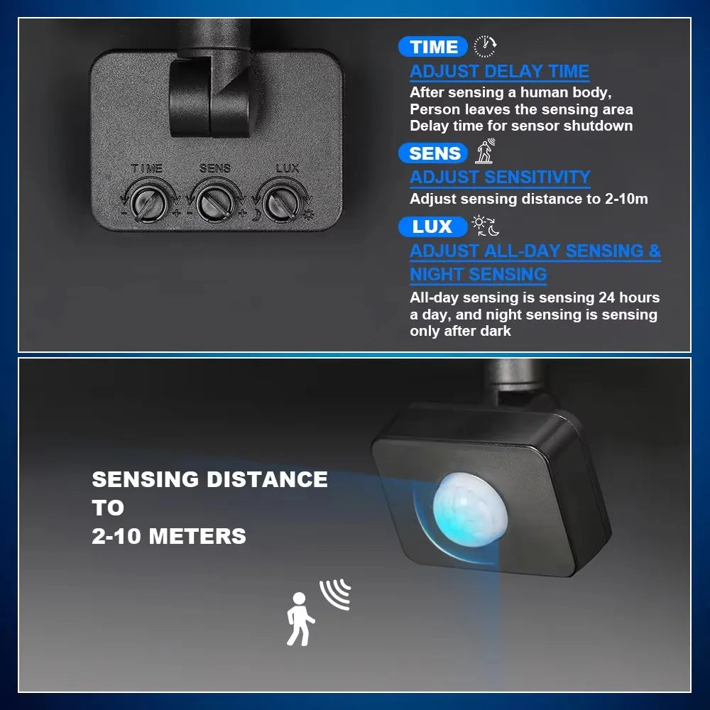 projecteur led moderne ip65 étanche 220v sensor mouvement clips gris métallique 500w 300w 200w