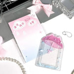 porte cartes transparent kawaii motifs animés couleurs vives chaines mignon personnages variés