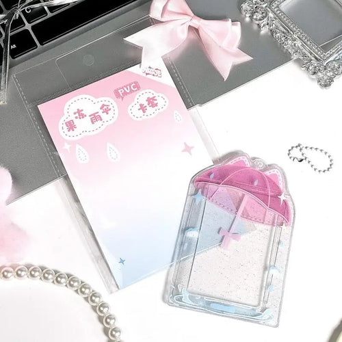porte cartes transparent kawaii motifs animés couleurs vives chaines mignon personnages variés