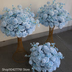 bouquet artificiel moderne roses bleu clair fleurs artificielles mariage décoration événementextérieur