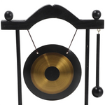 ornement feng shui gong noir doré rond brillant maison chic brass déco