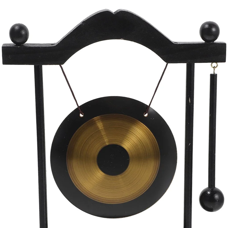 ornement feng shui gong noir doré rond brillant maison chic brass déco