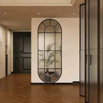 miroir mural panneau décoratif verre mat géométrique noir blanc classique moderne chambre coucherDecorationMurale