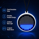 collier lumineux led blanc noir matrice technologique rechargeable sans fil