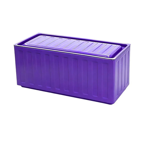 boîtes rangement rose bleu clair noir jaune vert rayures horizontales contemporaines couvercles respectueux environnement