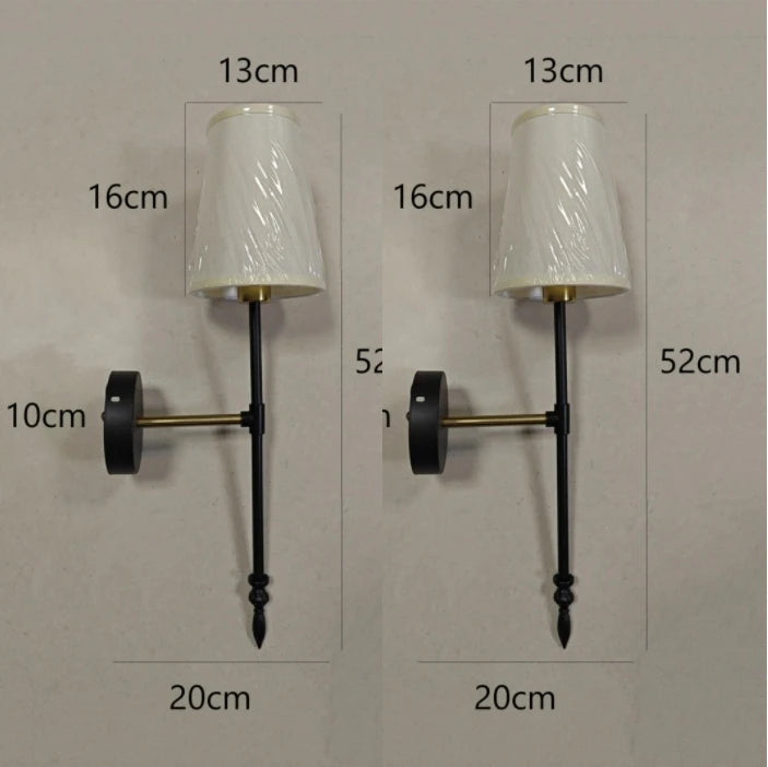 appliques murales modernes abat jour tissu led or blanc gris bleu jaune minimaliste fixées