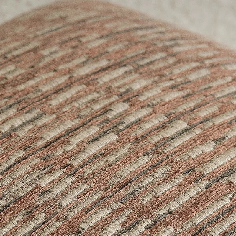 housse coussin géométrique moderne beige marron morroco polyester carré décoration maison canapé chaise voiture