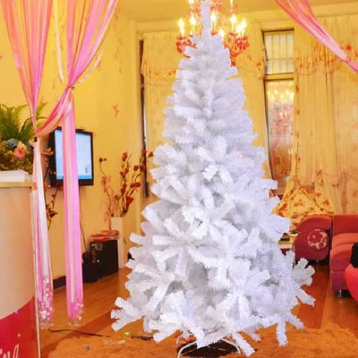 Sapin de Noël blanc en PVC avec support métal