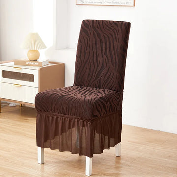 housse chaise moderne imprimé feuilles élastique décoration salon salle manger maison