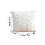 housse coussin moderne motif nœuds blanc bleu doux coton polyester 45x45cm