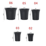 pots fleurs noirs modernes plastique plateau différentes tailles jardinage durable