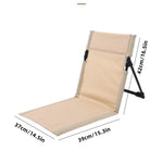 chaise pliable moderne métal tissu beige clair minimaliste camping plage extérieure
