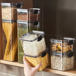 boîtes rangement alimentaire réutilisables transparentes modernes poignées noires 460ml 700ml 950ml 1300ml 1800ml