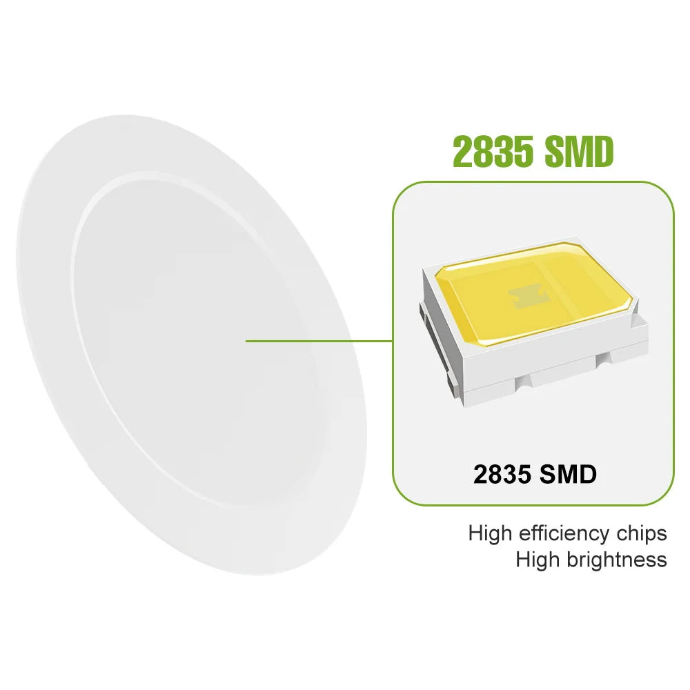 ampoule led downlight 25w blanc froid moderne encastrable sans cadre invisible chambre salon cuisine