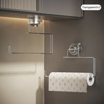 porte serviettes ventouse acier inoxydable transparent moderne crème noir géométrique cuisine rangement minimaliste