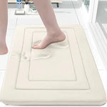 tapis bain doux moelleux gris moderne 40x60cm absorbant antidérapantintérieur maison