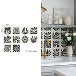 autocollants carreaux floraux bleu jaune modernes cuisine salle bain stickers muraux adhésifs haute qualité