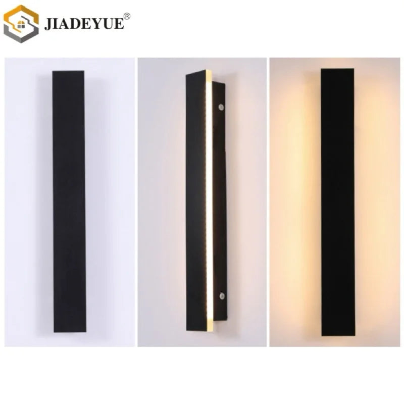 applique murale led moderne noire ip65 éclairage extérieur mur fixe 2492000lm 85265v