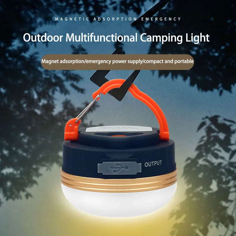 lampe camping led portable aimantée modes éclairage recharge usb compact moderne