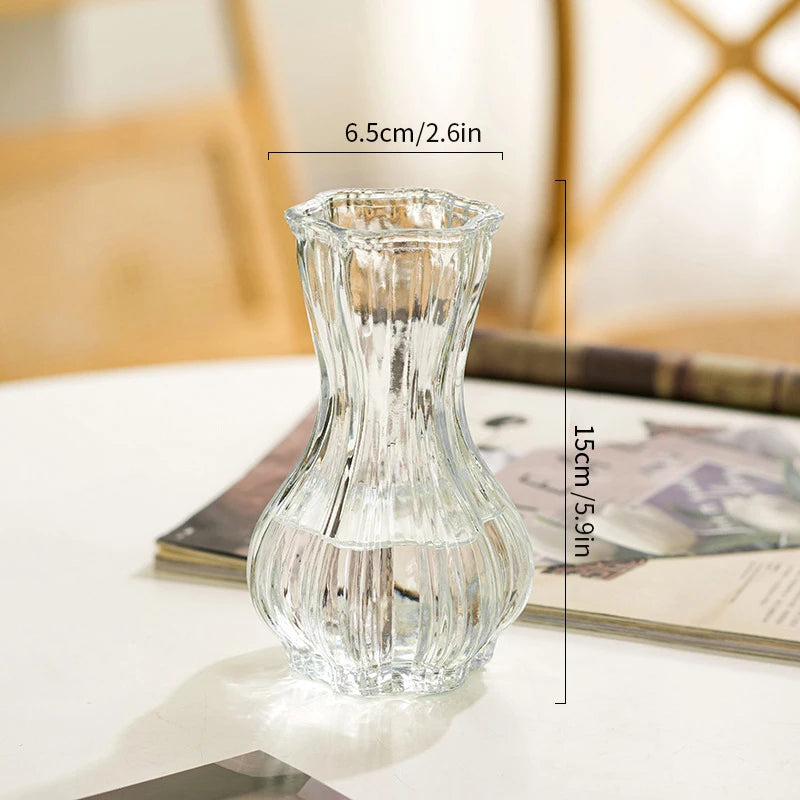 vases verre transparent diamant rose bleu gris vert moderne