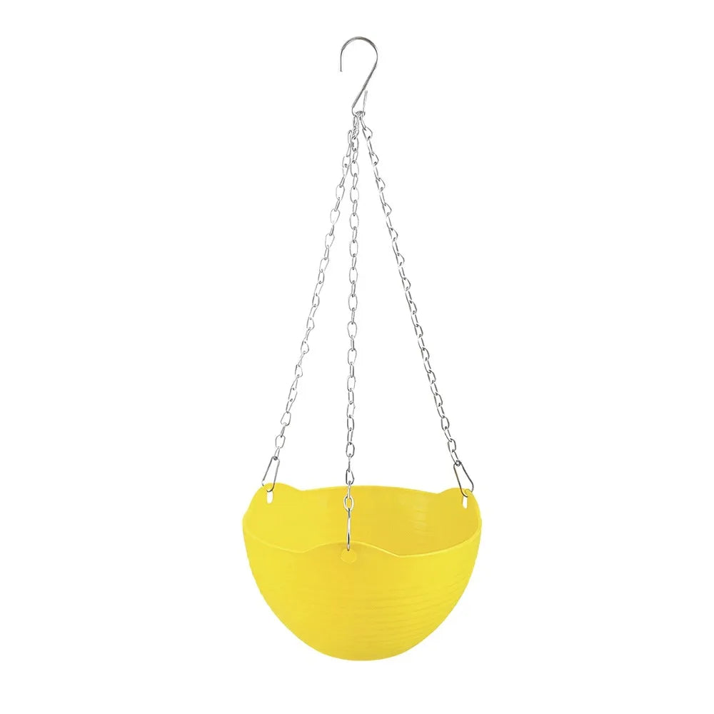 pots fleurs suspendus moderne rayures horizontales blanc vert rose orange jaune bleu beige