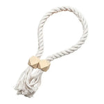 ruban fenêtre tissé franges bois vert blanc noir beige moderne rustique 60cm opaques