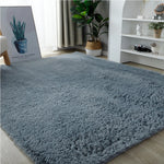 tapis polyester blanc jaune noir rouge moderne salon doux uni