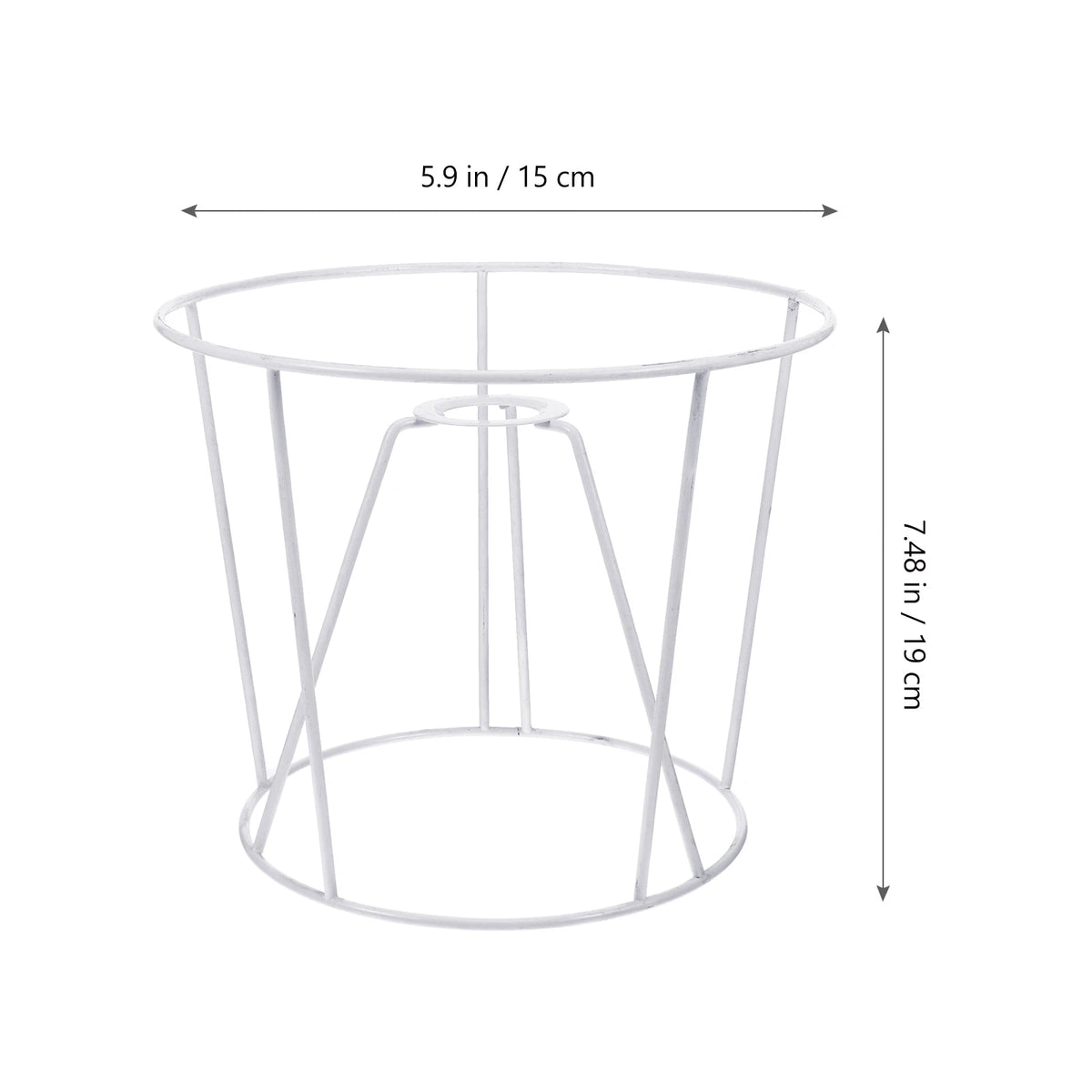 abat jour structure métallique blanc industriel minimaliste suspension fil cage protection ampoule