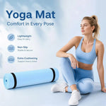 tapis yoga violet rose bleu sangles antidérapant contemporain minimaliste fitness yoga pilates