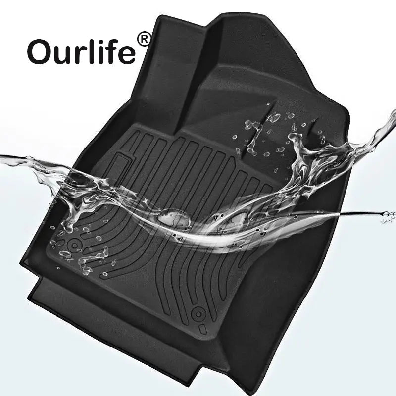 tapis sol tpe noir rayures horizontales moderne résistant saleté fibre synthétiqueintérieur voiture