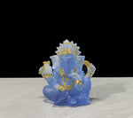 statue ganesha blanc détails dorés motif sculpté occasion mariage décoration intérieure traditionnelle hindoue