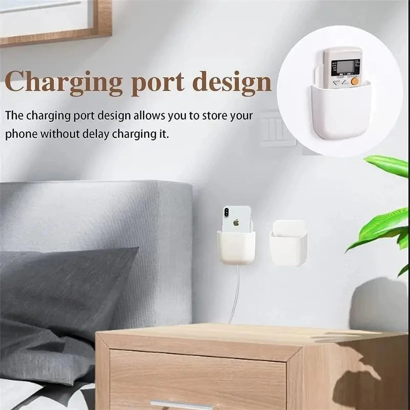 boîtes rangement murales adhésives gris clair modernes téléphones télécommandes outils deux pièces