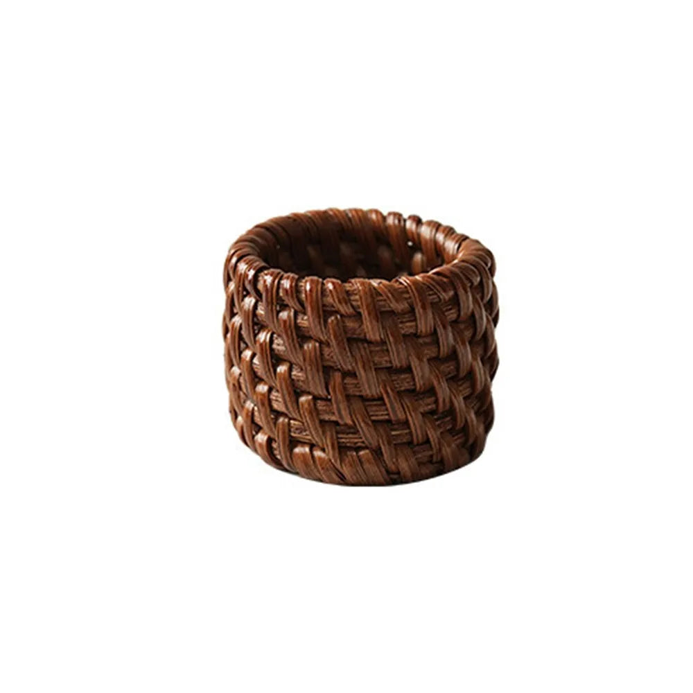 porte serviettes rustique tissé adhésif boîtes mouchoirs bacs rangement naturel beige marron clair