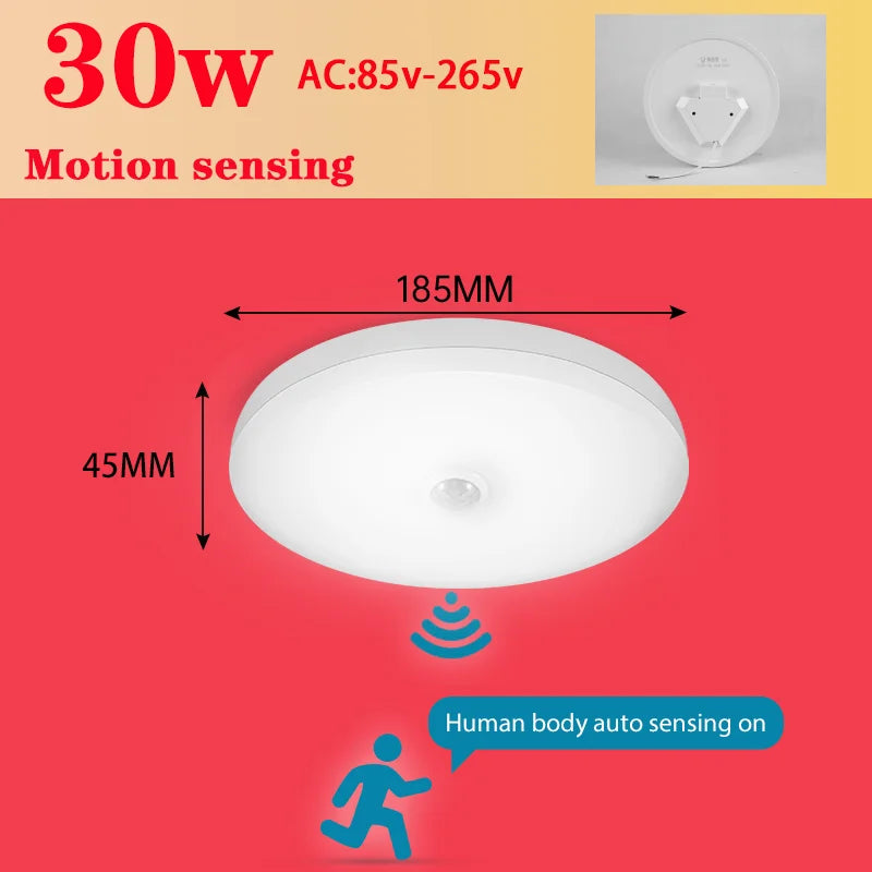 Lampe détecteur mouvement blanc moderne minimaliste vis fixation support led