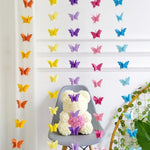 guirlande papillons papier multicolore 3d anniversaire mariage décoration fete modernes