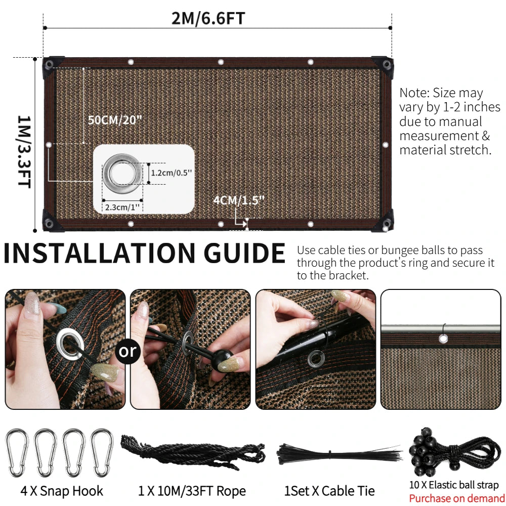 toile marron noir tissée fine moderne anneaux snap hook corde elastic ball strapsiaux