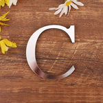 lettre acrylique miroir argentée autocollante décoration murale alphabet moderne fête mariage maison diy